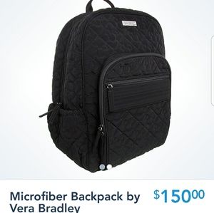 Vera Bradley Disney Backpack Black Microfiber Mickey Mouse